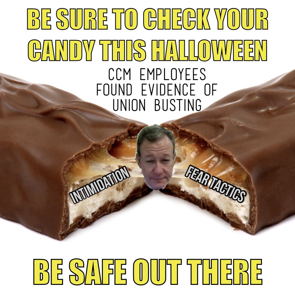 SaveCCMfaculty's tweet image. No more tricks, Tony; reappoint our colleagues TODAY. #notricksjusttreats #checkyourcandy #unionbustingisdisgusting #CCMdeservesbetter #saveCCM