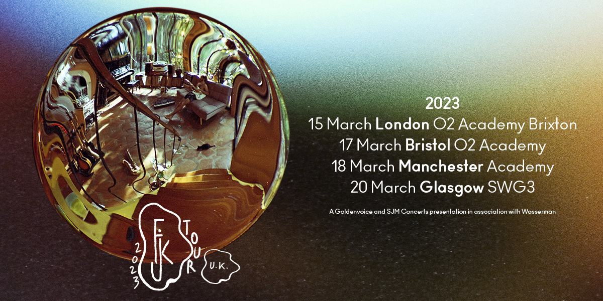 #AXSONSALE @Fkjmusic has announced a UK tour for March 2023! With stops at @O2AcademyBrix, @MancAcademy, @SWG3glasgow's Galvanizers and @O2AcademyBris 🎼 ⏰ Tickets are on sale now 🎫 w.axs.com/XSQ750LiQOO