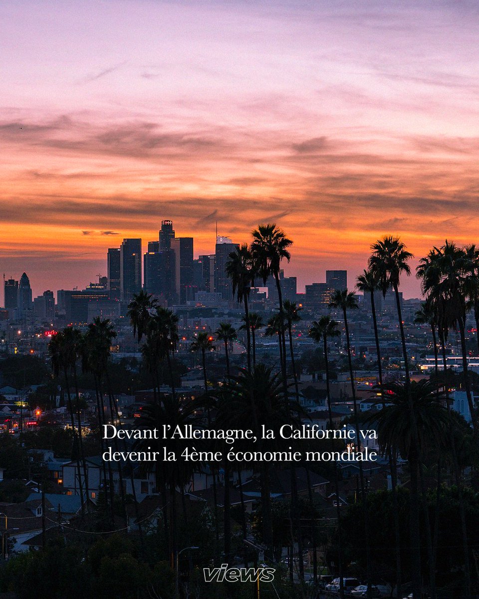 La Californie va devenir en 2023 la 4ème économie mondiale, devant l’Allemagne.

Avec seulement 40 millions d’habitants, l'État américain impose son rayonnement économique dans le monde, battu seulement par le Japon, la Chine et les États-Unis dans leur ensemble.
