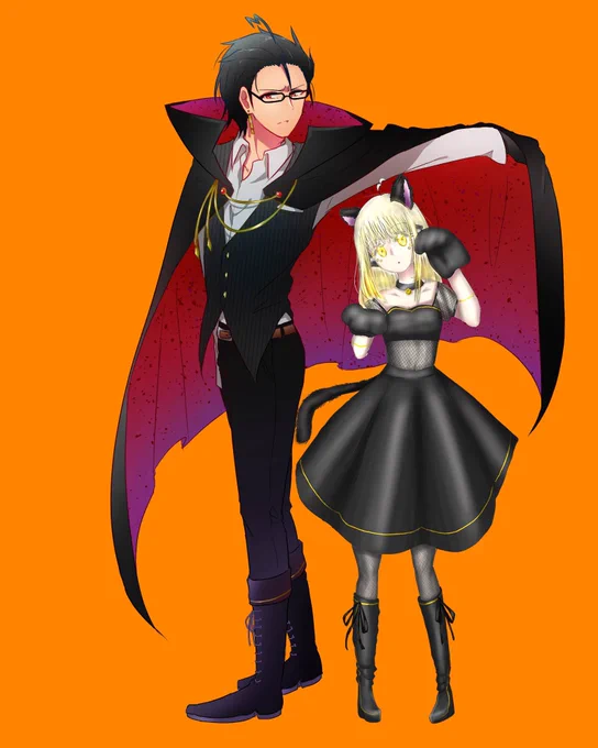 ごきげんハロウィン差分ぼよんの旭とばっちり合わせられるように描かせていただきましたしあわせ かわいいね#TRPG 