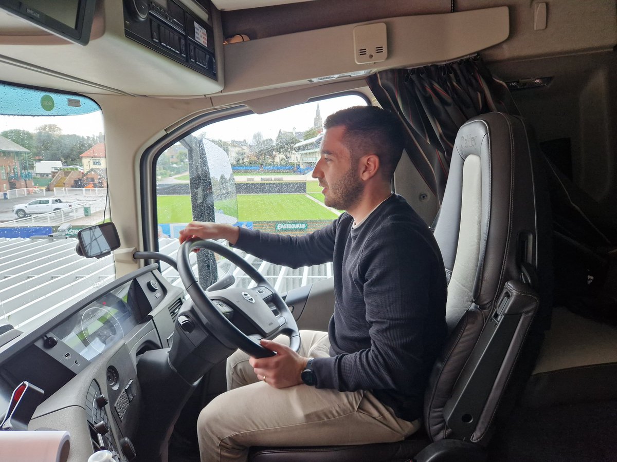 SarloFabio's tweet photo. My last concert today with @LPOrchestra in Eastbourne meant a pretend drive of the truck 🚚 It's been a trucking good 3.5 years.... onto the next chapter! https://t.co/78ImTSxV7y