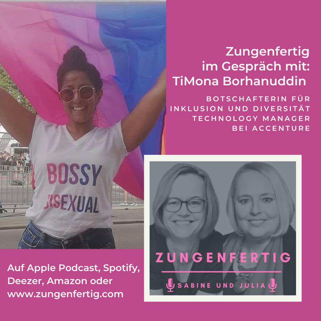 Unsere neue Folge ist da 🥳

Einfach mal offen sein: Im Gespräch mit TiMona Borhanuddin über Bisexualität, Queersein am Arbeitsplatz und einen besonderen Henna-Abend.

Zu hören überall, wo es Podcasts gibt und auf zungenfertig.com/folgen 🤗

#Podcast #Zungenfertig #Bisexualität