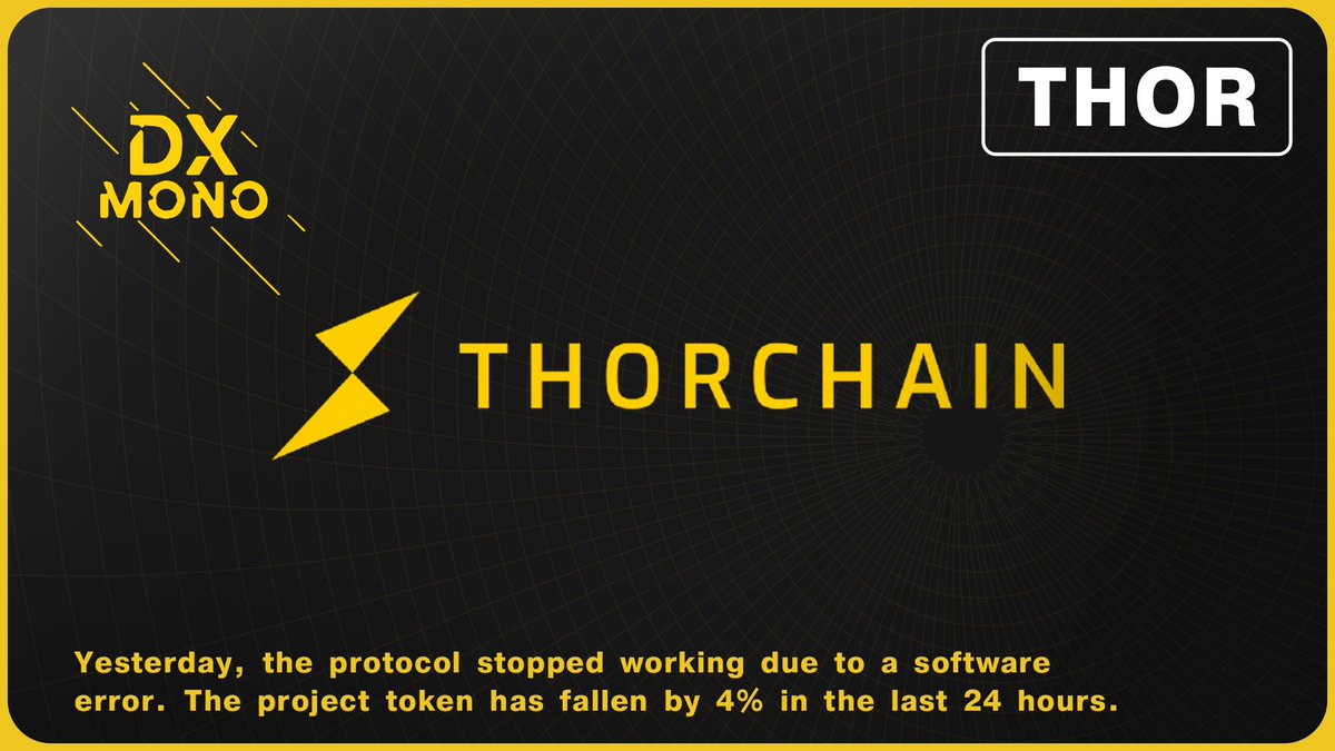 MonoDX_Info's tweet photo. THORchain network has been inactive for more than 18 hours.
#THORchain #Network #Crypto #MonoDX https://t.co/qDvqN6Vwb7