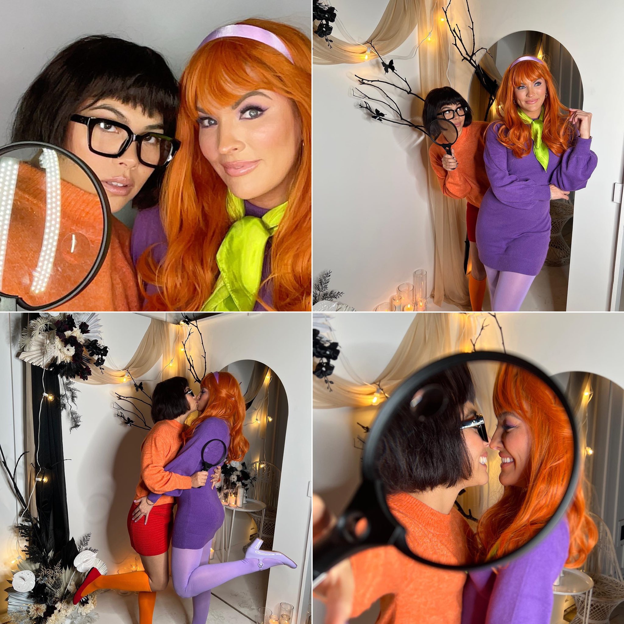 Hayley Kiyoko and Becca Tilley Dress as Velma and Daphne for Halloween