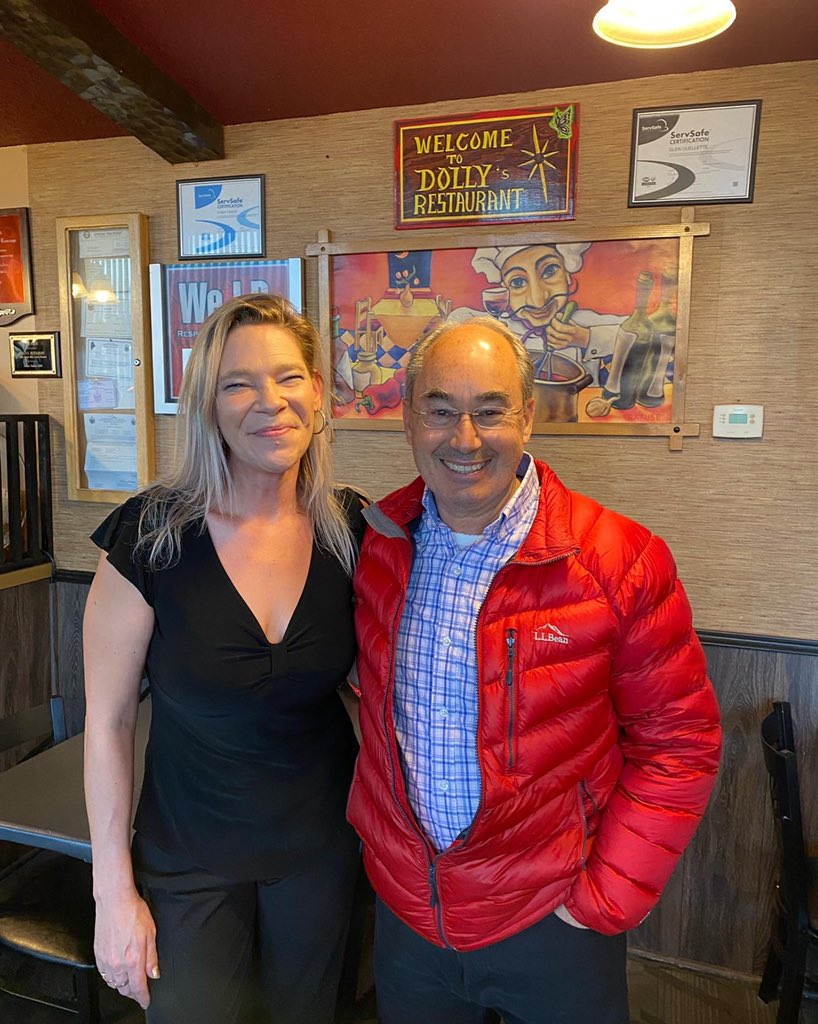 After talking with workers at the shift change at Twin Rivers in Madawaska, I stopped in at Dolly’s Restaurant. Trish made sure I got some of the best strawberry pancakes in Maine. Folks in Madawaska are ready for change! #mepolitics #ME02