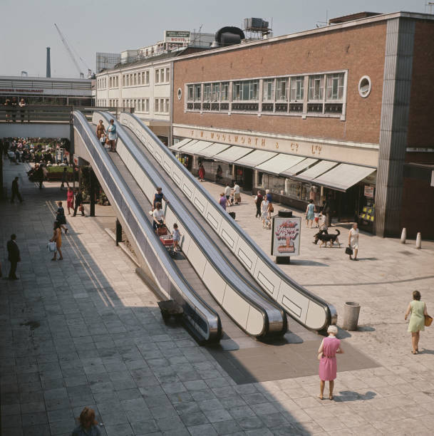 The Merseyway Shopping Centre, Stockport, 1970.