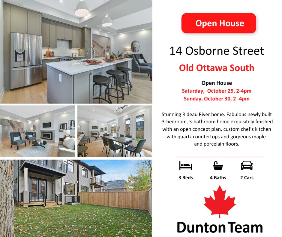 Open House!
14 Osborne Street
Open House: Sunday, October 30th, 2-4pm
dunton.ca/listings/14-os…
#ottawarealestate #ottawaagents #ottawa #duntonteam