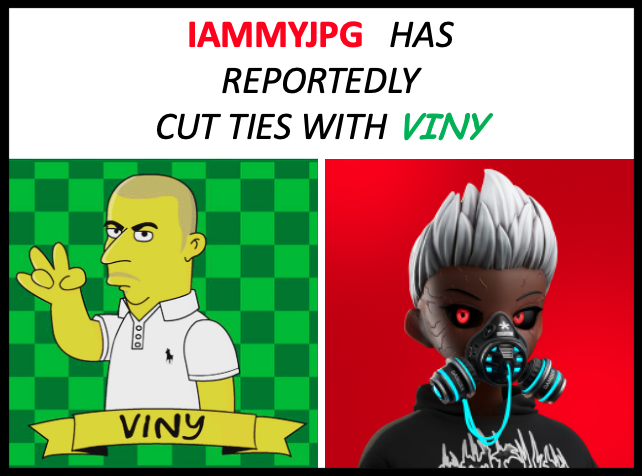 VinyDome75's tweet image. &quot;Iammyjpg.eth&quot; has reportedly cut ties with &quot;Viny&quot; and ended all business relations according to Forbes &amp;amp; Hollywood Life. 
#fromWeb2toWeb3 #newera #buildthefuture