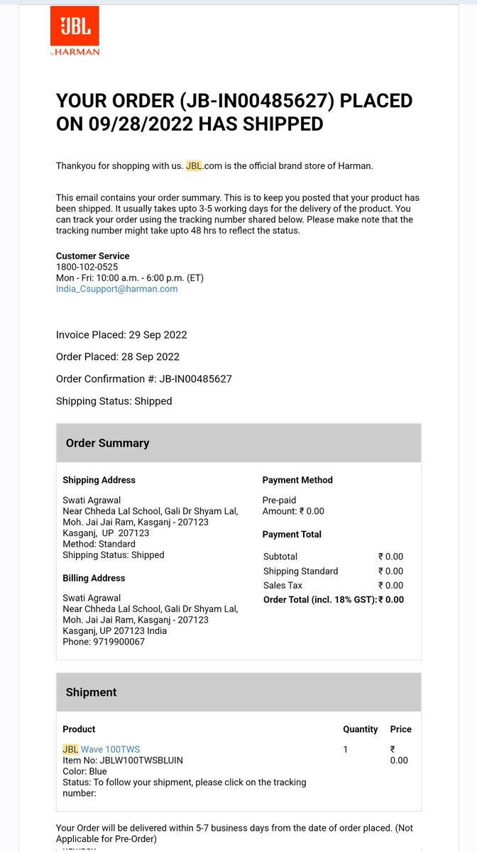 KooolSunny's tweet photo. @uspoloassn @USPoloAssnIn i have still not received the product from @JBLaudio
This is second consecutive time happened to me that i received a JBL coupon from u nd i haven't received the product on time even after many months and lots of complaint to JBL. https://t.co/qSl2SxJVun