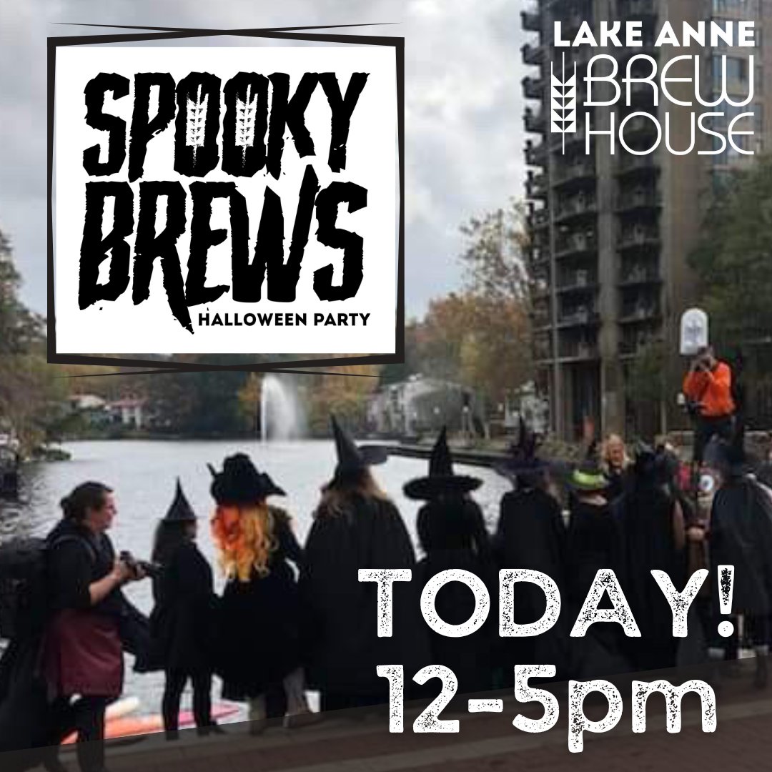 lakeannebrew's tweet photo. "SUP witches! Paddleboarding witches come across Lake Anne at 2pm, so you better get here early to stake out your spot (and your beer, before the witches drink all the Broomstick Brown!)
.
#SUPwitches #halloween #scarygood #lifeonlakeanne #restonva #lakeanneplaza #barwithaview https://t.co/XfQ3jlcVpJ