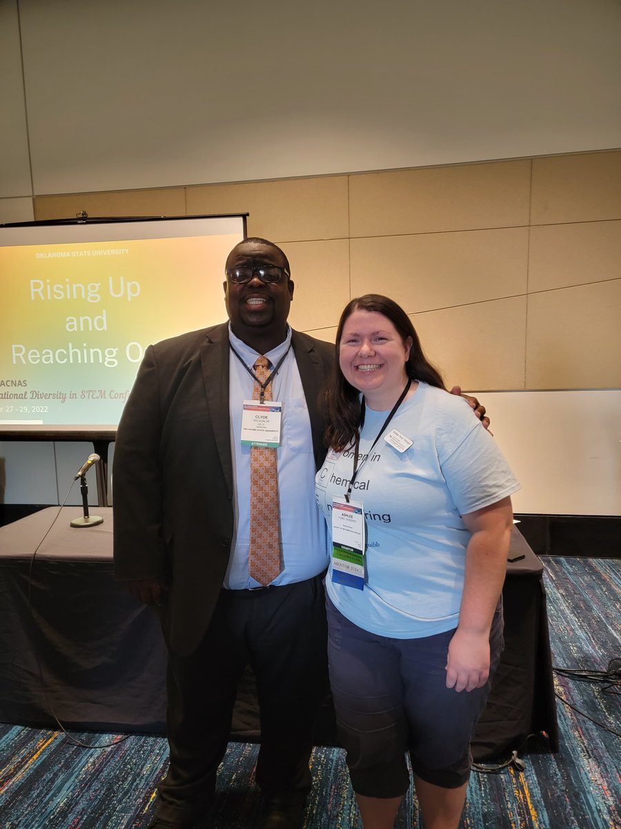 FordVersyptLab's tweet photo. Mini-OSU reunion at #2022NDiSTEM! OK State had 4 of their amazing advocates for student research opportunities &amp; achievement lead a session on communicating science. Haryana was blown away the session. I was thrilled to reconnect w Clyde, Brenda, &amp; Latasha @bm0rales @OSU_Research https://t.co/kYL8YVLVpm