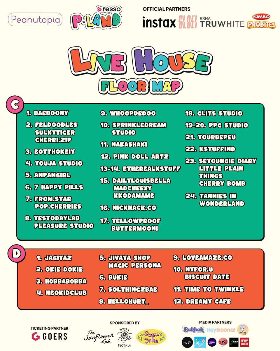 plandartmarket's tweet photo. Here's where you'll do all the shopping!! Find your favorite shop easier through this floor map!🛍

⏰ 10:00 - 21:00 WIB
📍 MBLOC Space, Jakarta
🎟 Tickets available on GOERS 

#KpopMarket #KpopEvent #KpopIndonesia #KpopCommunity #PLAND https://t.co/6aaJTedhlt