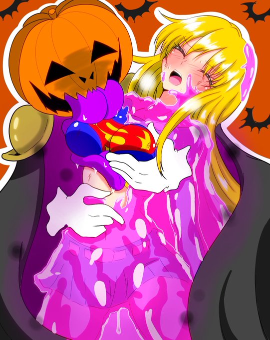 ハロウィン絵。ヴィランにお菓子をあげなかったのでお菓子にされる悪戯をされるスーパーガールです。マントに包まれると身体を特殊なキャンディでコーティングされるシチュ。スーパーパワーでも砕けないけど舐めとられると溶けます 
