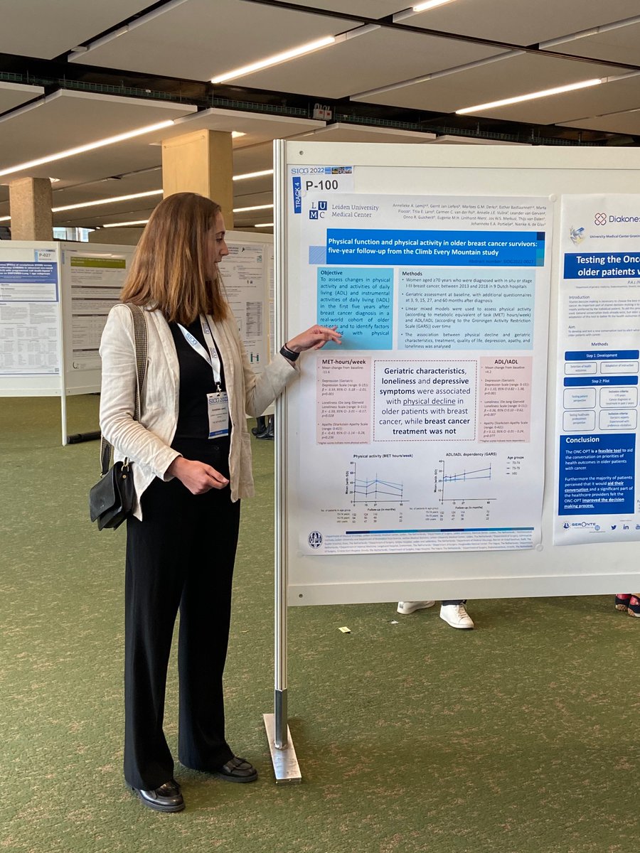 Joosje Baltussen (@jcbaltussen) on Twitter photo Young SIOG poster walk:
<a href="/aalemij/">Annelieke Lemij</a> showing that breast cancer treatment does not seem to be associated with decline in physical activity in relatively fit older women with non-metastatic breast cancer
<a href="/YoungSIOG/">Young SIOG</a> <a href="/SIOGorg/">SIOG</a> <a href="/aalemij/">Annelieke Lemij</a> <a href="/NienkedeGlas/">Nienke de Glas</a> <a href="/JoPortielje/">johanneke portielje</a> #SIOG2022 #CLIMB Young SIOG poster walk:
<a href="/aalemij/">Annelieke Lemij</a> showing that breast cancer treatment does not seem to be associated with decline in physical activity in relatively fit older women with non-metastatic breast cancer
<a href="/YoungSIOG/">Young SIOG</a> <a href="/SIOGorg/">SIOG</a> <a href="/aalemij/">Annelieke Lemij</a> <a href="/NienkedeGlas/">Nienke de Glas</a> <a href="/JoPortielje/">johanneke portielje</a> #SIOG2022 #CLIMB