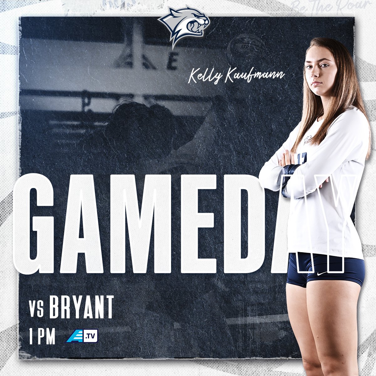 IT'S GAMEDAY! Kelly Kaufmann and your Wildcats take on Bryant (1pm) in a key #AEVB matchup from Lundholm Gym on AmericaEast.tv #BeTheRoar Gameday Central 🏐 bit.ly/3fjfhNc