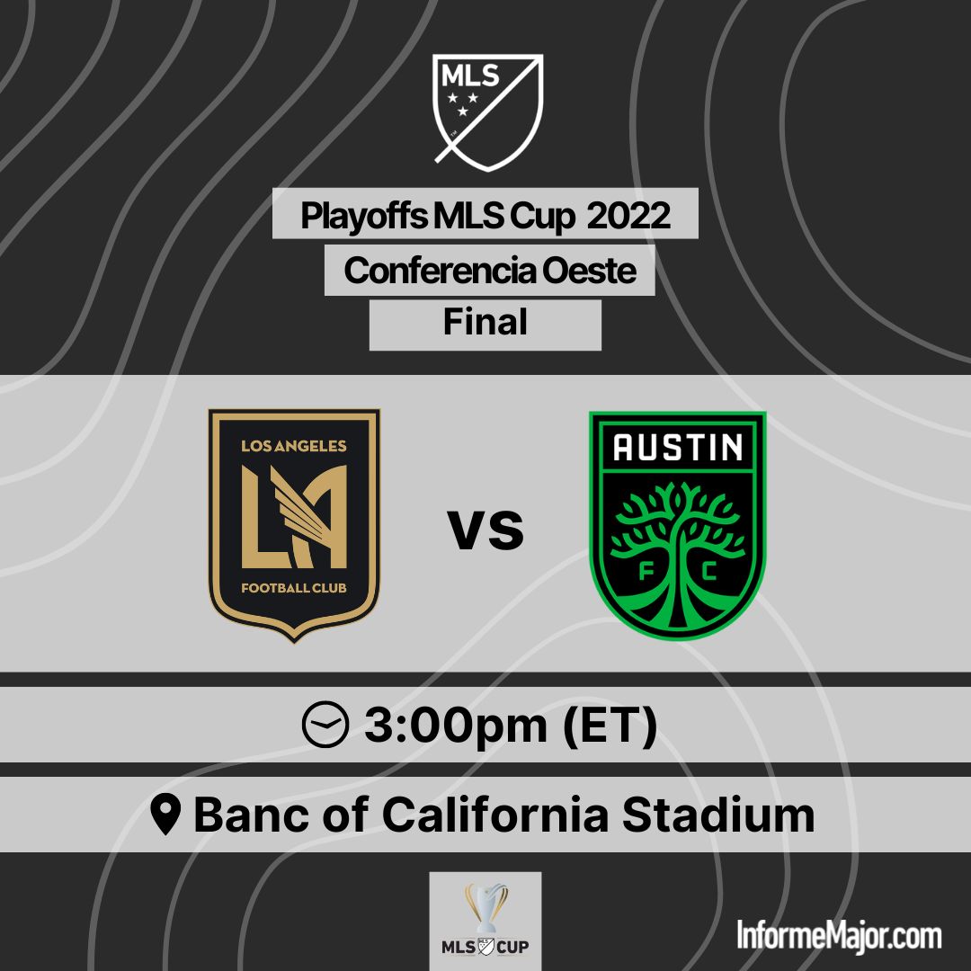 InformeMajor's tweet image. ⚽️ Final de la Conferencia Oeste en los #MLSCupPlayoffs 
⚫️ LAFC vs 🟢Austin FC
🏆 Quien irá a la final de la #MLSCup ?
🕒 3pm (ET)
🏟️ Banc of California Stadium
ℹ️ Acá puedes concer como llegan los equipos:
informemajor.com/lafc/lafc-vs-a…
#LAFC #AustinFC #BarrioAngelino #Verdes
