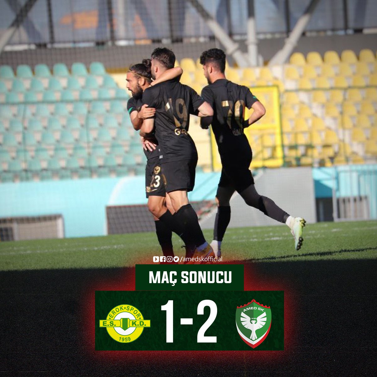 ⏱ 90' Lideri evinde mağlup ederek lider dönüyoruz!

Esenler Erokspor 1-2 Amedspor 

TFF 2. Lig Beyaz Grup Puan Durumu 

1️⃣. Amedspor

#BirlikteBaşaracağız #Amedspor
