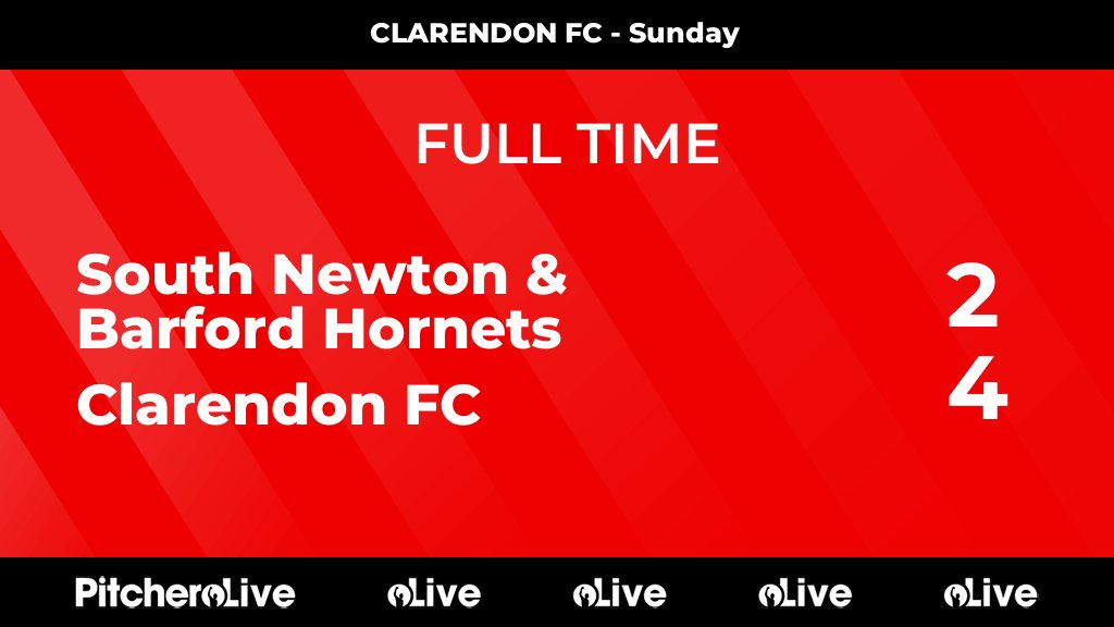 ClarendonMensFC's tweet photo. FULL TIME: South Newton & Barford Hornets 2 - 4 Clarendon FC
#SOUCLA #Pitchero
⚽️N.McDonald ⚽️E.Rose ⚽️C.Taylor ⚽️ R.Bentall
https://t.co/Onnlt0xJ7T https://t.co/0ANapzpsZw