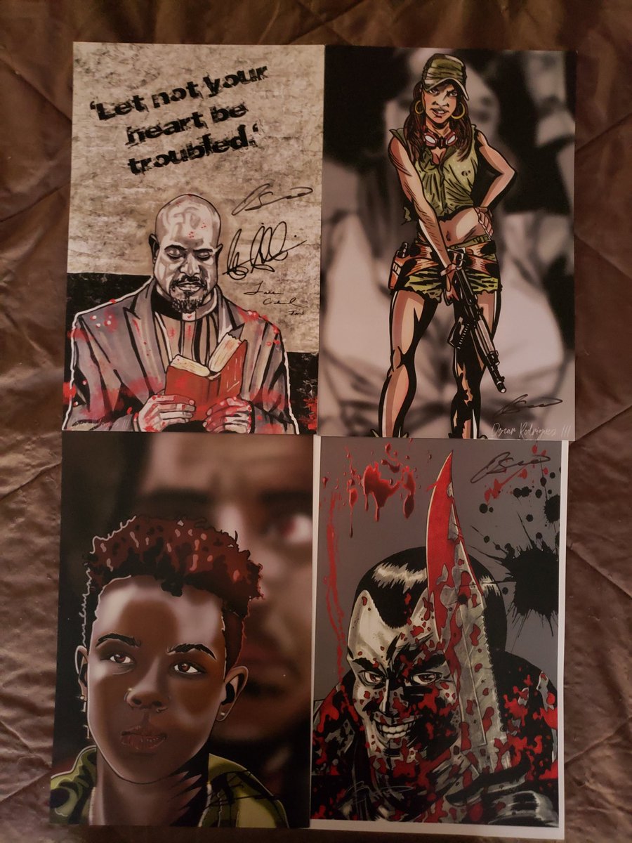 reneenee652003's tweet photo. GM my #TWDFamily & happy #TWDDay ๐ Let's start of my #TWDSeason11Giveaway w/your chance to win one of these awesome prints from @O_RodriguezIII ๐๐To be eligible to win just comment below with a gif that corresponds to the print you'd like to win. Ends at 12pm EST today
#TWD https://t.co/chiFKKeMJ3