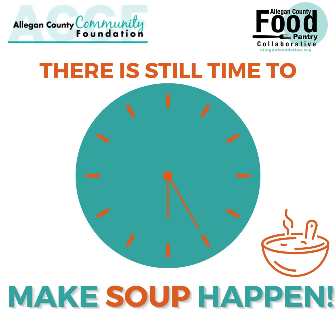 Food insecurity is a grave concern. Our friends, neighbors, and family are in need. Soup-Tober is an opportunity to help families through the upcoming winter months. There is still time to make a difference and make soup happen. 

Donate online here: conta.cc/3e6Br4F