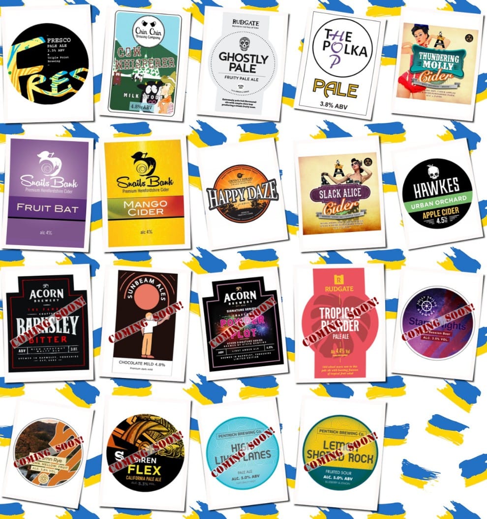 On the bar today! 🍻 Beer Board: bit.ly/38NFIlz #StandWithUkraine #Ukraine @TripPointBrew @ChinChinBrewing @rudgatebrewery @SunbeamAles @CelticMarches @WakefieldCamra #RealAleFinder