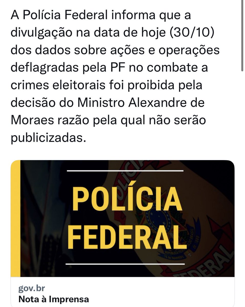 spacenews22's tweet photo. Por essa decisão do ministro fica bem claro , se você quer a polícia trabalhando sabe muito bem em quem votar ! https://t.co/5y1XclFr93