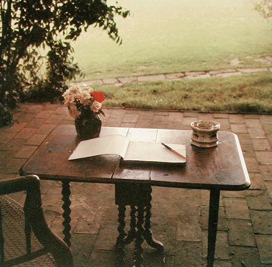 'Lock up your libraries if you like; but there is no gate, no lock, no bolt that you can set upon the freedom of my mind.' - Virginia Woolf, A Room of One's Own. Woolf's writing table by photographer Gisèle Freund #WomensArt