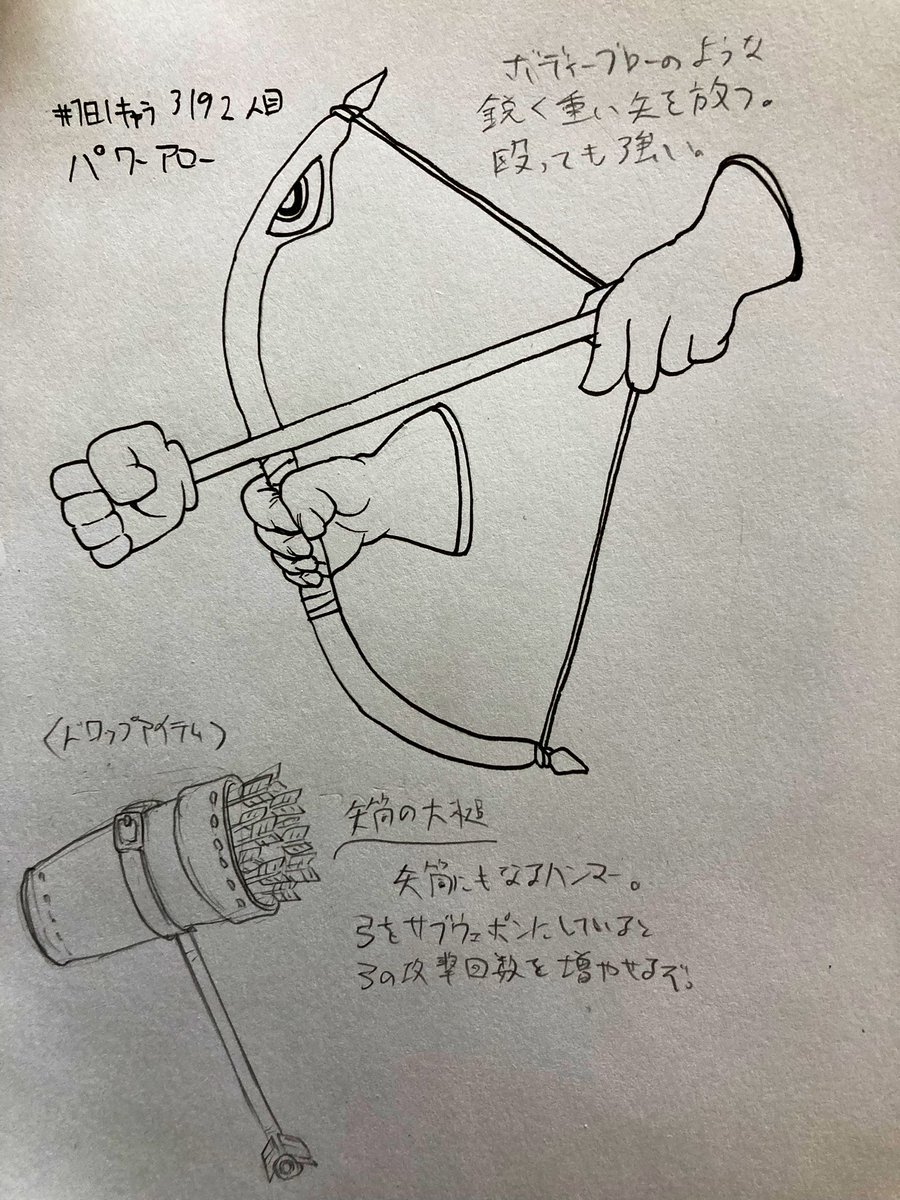 #1日1キャラ 3192人目
パワーアロー…力で射抜け 