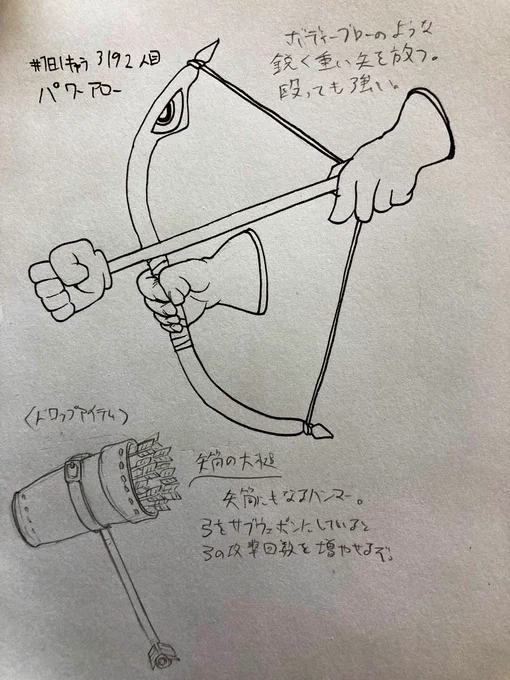 #1日1キャラ 3192人目
パワーアロー…力で射抜け 