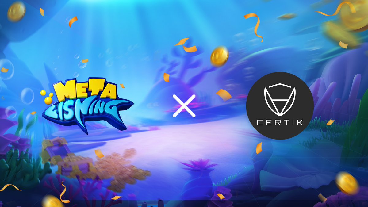🎉Exciting News🎉

🐬Happy to announce that <a href="/MetaFishingGame/">MetaFishing</a> has passed a <a href="/CertiK/">CertiK</a> security audit!  
➡️certik.com/projects/metaf…

✅The team provides users with the best security.

🎏Join us: linktr.ee/metafishing