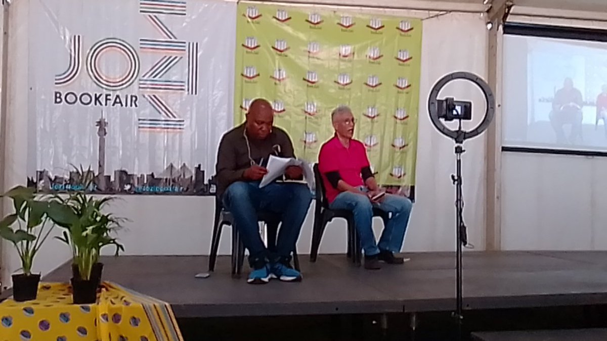 14th Annual Jozi Book fair Discussing 2 of Oupa Lehulere's article Corruption of Dream and Shadow of De Klerk. #jozibookfair #14jozibookfair