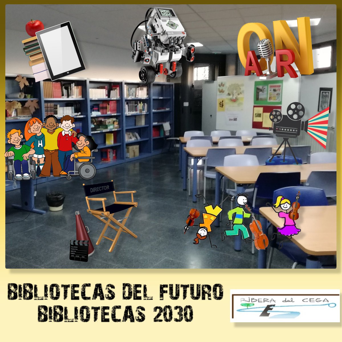 IESORIBCEGA's tweet photo. Bibliotecas Escolares de Futuro. Bibliotecas 2030. La propuesta del Departamento de Lengua fue elegida para hacer de la biblioteca un espacio funcional de creación, experimentación, trabajo interdisciplinar, inclusión e igualdad de género. #bibliotecasescolares #cfievalladolid https://t.co/8D1EizsoDR