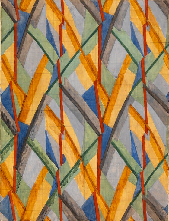 Design for Omega Workshops Fabric (1913) by Vanessa Bell, sister of Virginia Woolf #WomensArt