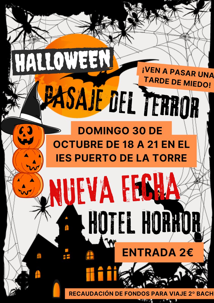 IesTorre's tweet photo. A las 18:00 nuestro Hotel Horror vuelve a abrir sus puertas….te lo vas a perder?? https://t.co/LFXNP75h61