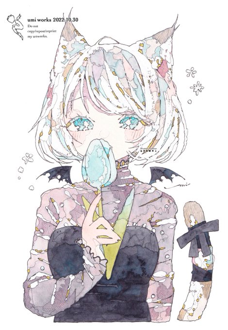 「𝓊𝓂𝒾 ✴︎ 個展『Salt』@umi_cryblue」 illustration images(Latest)