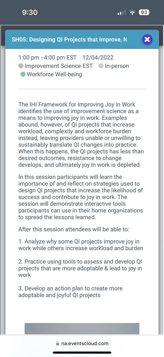 First in-person <a href="/TheIHI/">Institute for Healthcare Improvement (IHI)</a> #Forum in 3 years. If you’re going…I’m giving a workshop on Highly Adoptable Improvement highlyadoptableQI.com. Hope to see you there. ihi.org/education/Conf…