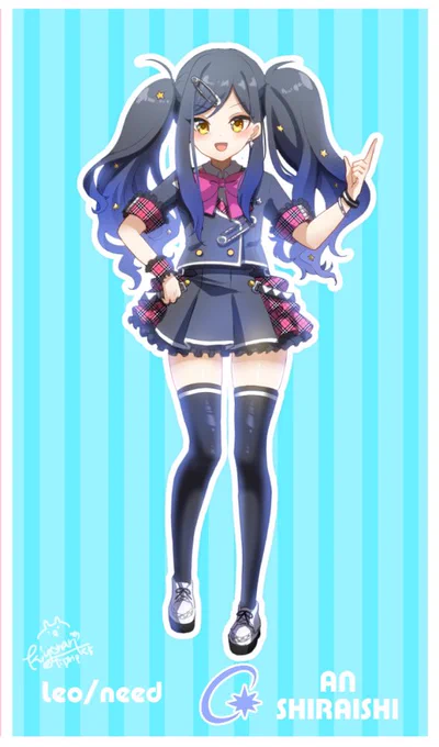 ビビバスに各セカイのミクさん衣装を着せたいゾシリーズその②白石杏×レオニ#prsk_FA 