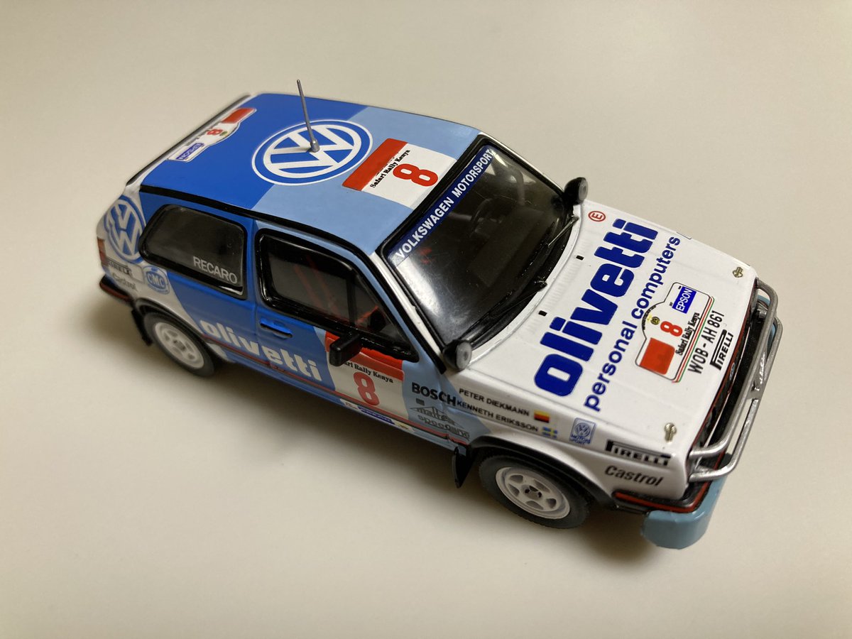 say_row_gun_toy's tweet photo. #Volkswagen #golf #wrc #safarirally #kennetheriksson @IXO_Models #100均ジオラマ https://t.co/JjxzGbftUs