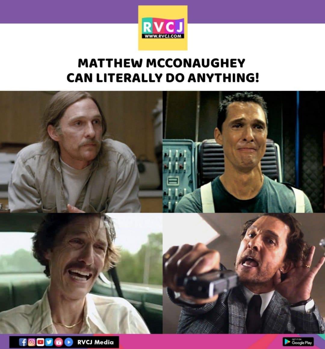 Versatile actor .. #matthewmcconaughey #hollywood #actor #rvcjmovies @McConaughey