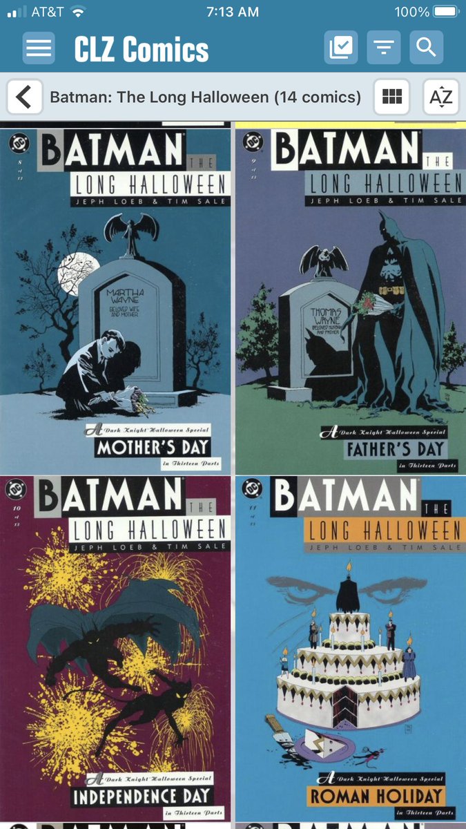 Only 2 days left of #TheLongHalloween 🎃 I remember it was so much fun collecting this series over the course of an entire year. Who else has the single issues? #comics #sundayvibes #Batman