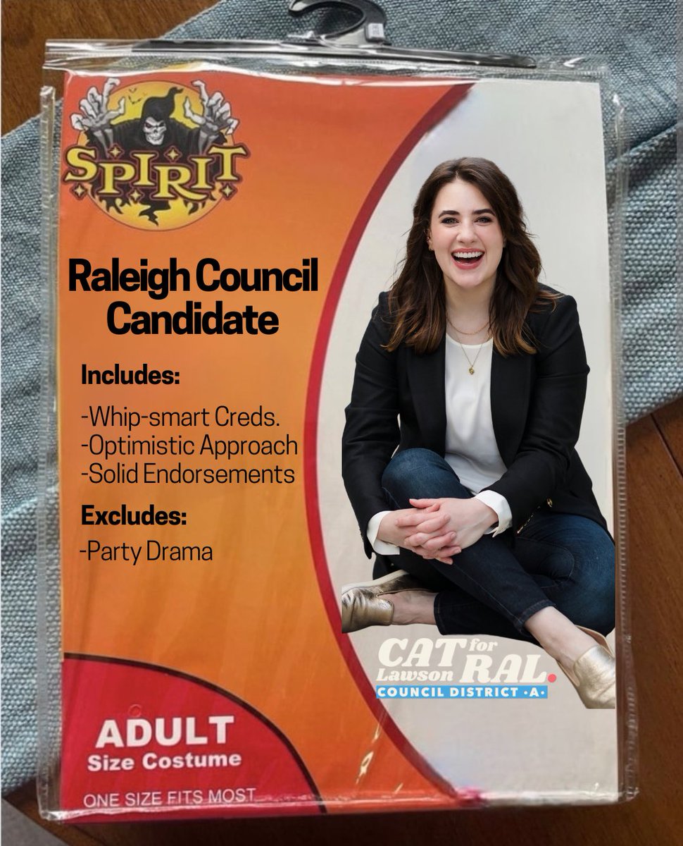 Two-sided ballots are scary.👻👻
Easy: I’m the very last name on your ballot, Midtown + North Raleigh! catlawson.com #ralpol #ncpol