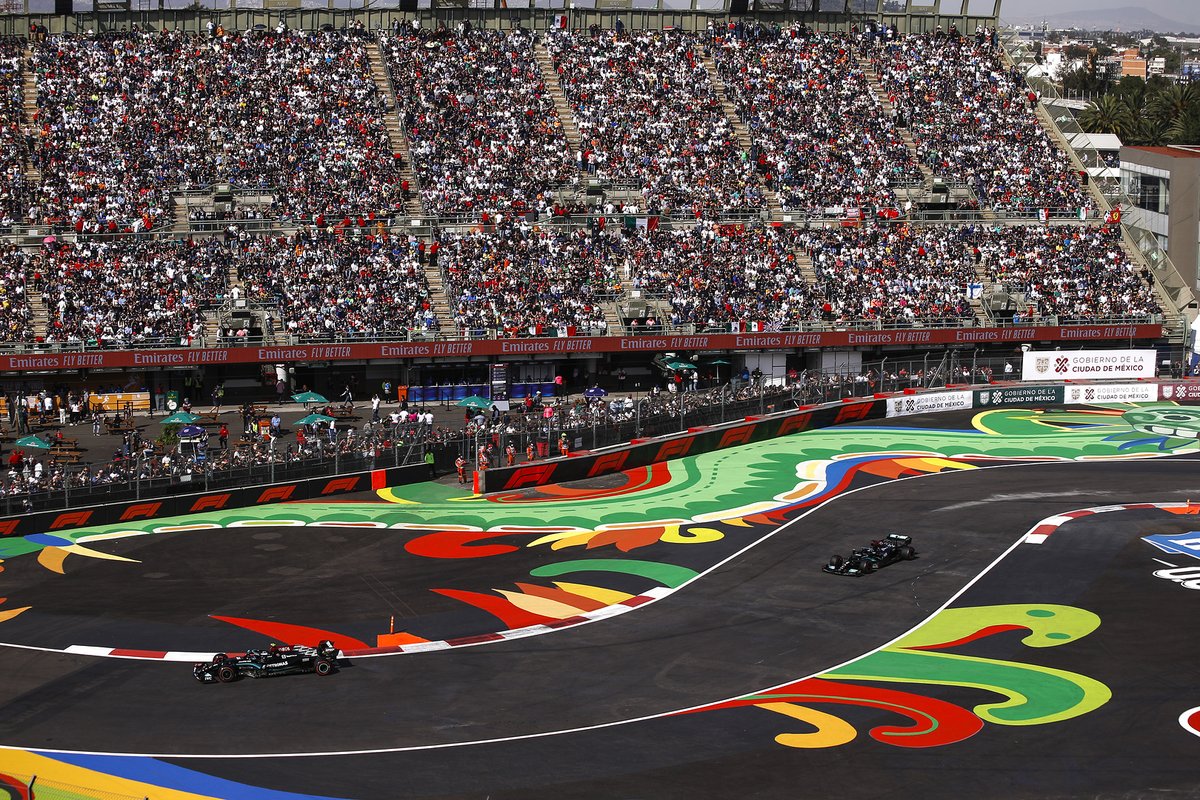 TIBCO's tweet photo. Hola Mexico! And buena suerte @MercedesAMGF1!

What can you expect at today’s #MexicoGP? 

71 laps
4.304 km circuit length
305.354 km distance
Lap Record: 1:17.774 Valtteri Bottas (2021)

And a cacophony of colors and incredible Mexican hospitality! 🇲🇽 🪅

#TIBCOfast #F1 🖤 https://t.co/58RH8U8Z2F