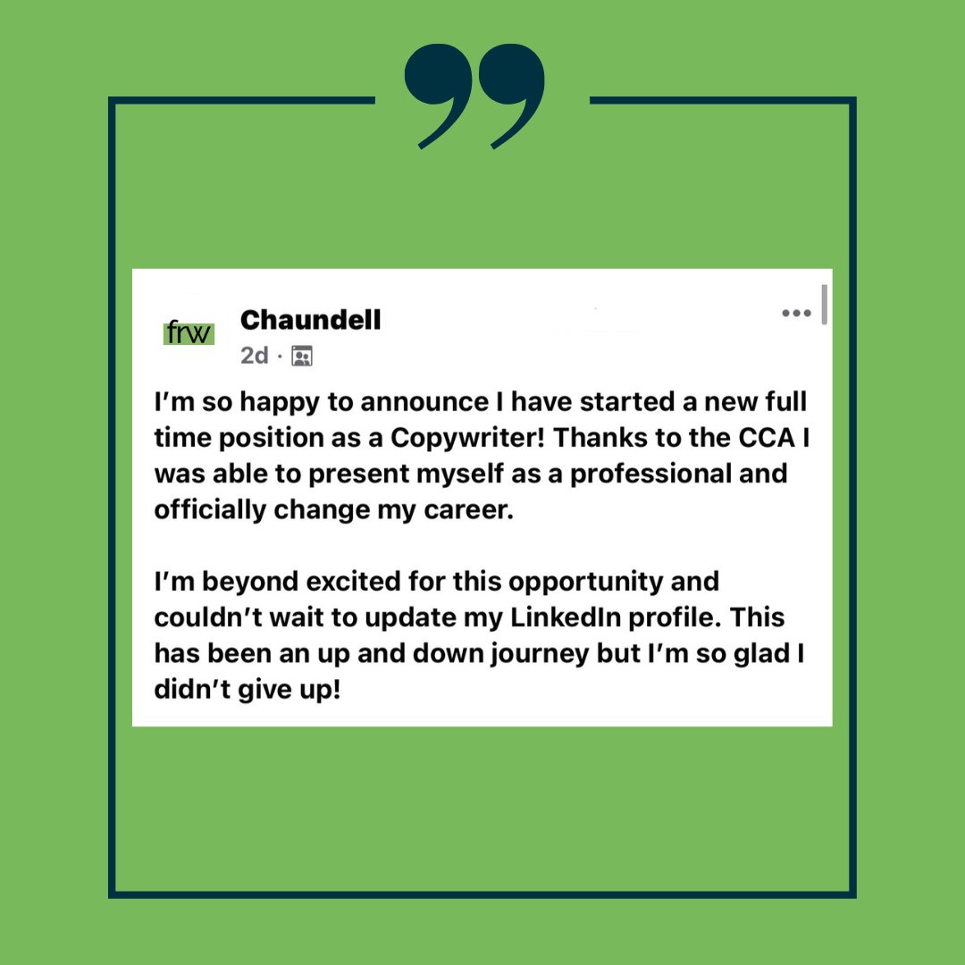 NickiKrawczyk_'s tweet photo. A career in copywriting is a career filled with flexibility! You can go freelance or, like Chaundell, you can join a company as a full time copywriter. (Or you can do both!)
Congrats Chaundell! Great job pushing through the ups and downs and not giving up! https://t.co/rqiCH70fGX https://t.co/wgsH3pJy7b