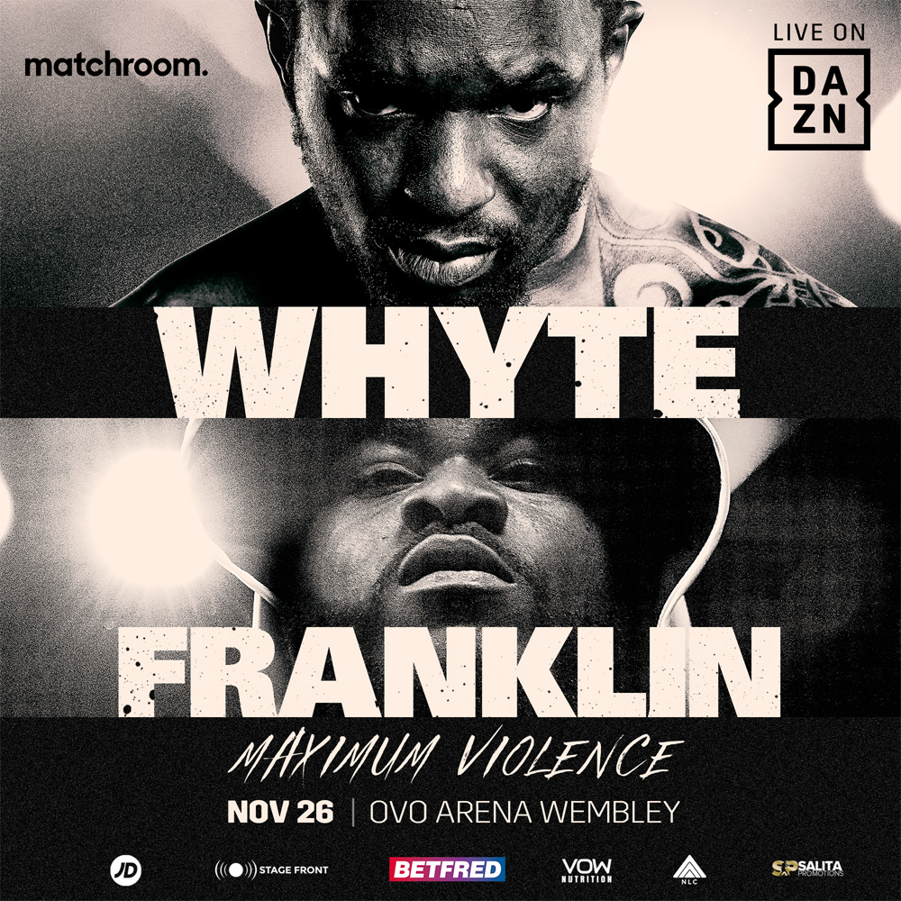 #AXSONSALE @DillianWhyte & @JermaineFrankl6 are set to unleash maximum violence at @OVOArena Wembley on 26th November 2022. Not one to miss 🔥 ⏰ Tickets are on sale now 🎫 w.axs.com/F3XJ50LlQTO