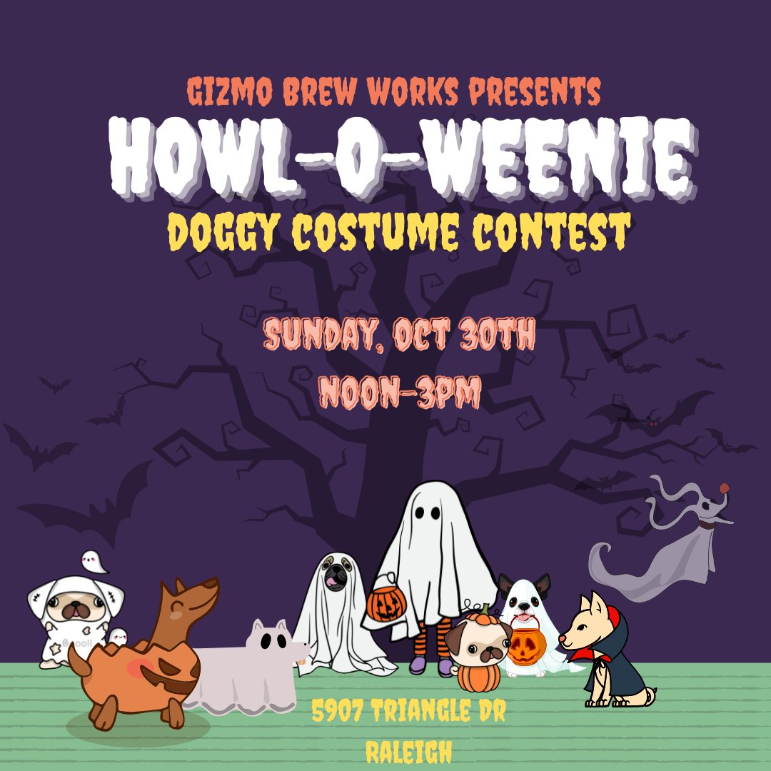 What is your pup dressing up as for Howl-o-ween? #gizmobrewworks #howloween #dogcostume #dogsincostumes