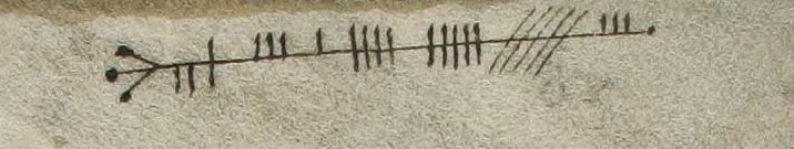 irarchaeology's tweet photo. This ogham script appears on the margins of a 9th century Irish manuscript and it roughly translates as 'Massive hangover’ (Latheirt: Ale Killed/The Deaths).

I may have been at a wedding last night...

Via https://t.co/yp2k5GSI3K https://t.co/5Bu0HSE3Py