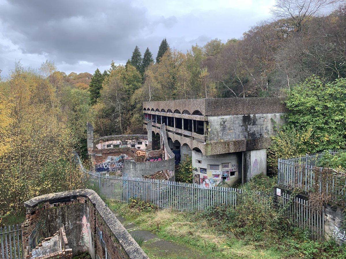 tmccormick's tweet photo. @cowanrob some of our buildings leaked "because we built them outside." Droll, perhaps metaphorical apologia by #IsiMetzstein (1928-2012), architect of Scottish modernist icon & ruin #StPetersSeminary #Cardross, used 1966-84 https://t.co/SixoqRj0k7, via @cowanrob. photos by @rjwilliams44 https://t.co/aAbmeyStn8
