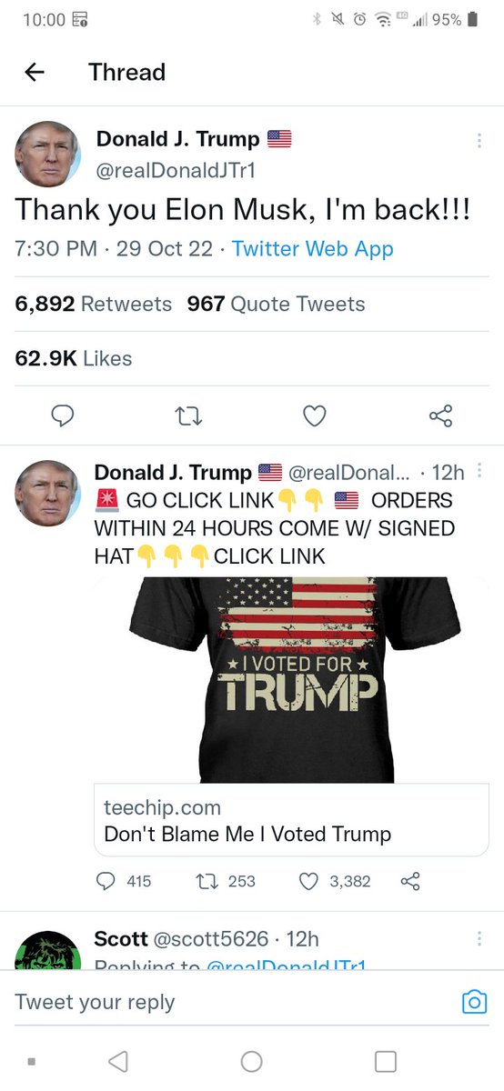 TheJoshCocks's tweet image. Trump started slinging merch faster than a 90's child star headlining a comedy club