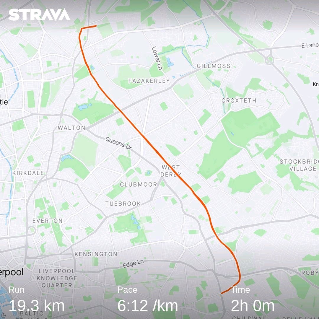 racepacerunner's tweet image. 1:45 HM Plan - W8D4 - Easy Long Run

Longest run ever! Went for a #liverpoolloopline northbound run - from Broad Green to Aintree and back.

Closest I&apos;m gonna get to trail running - bit of puddles, mud and fallen leaves 😛

#twittawinterchallenge #pigtailpower #running #strava