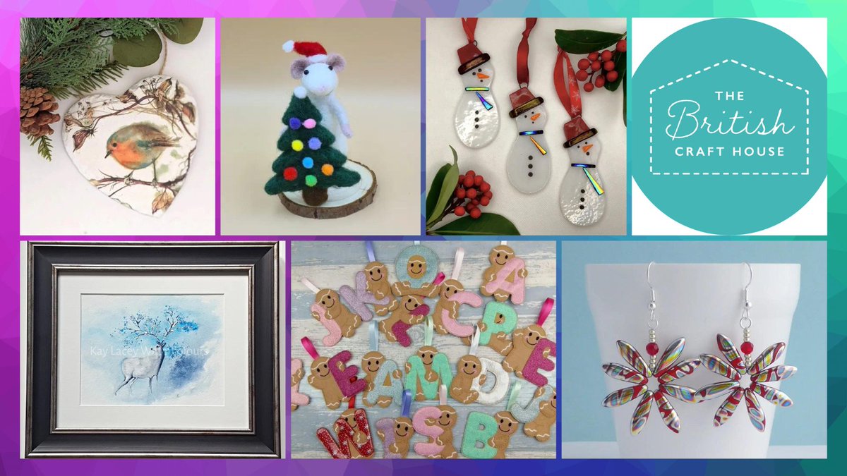 Some beautiful handmade gift ideas from crafters over @BritishCrafting
 today including @AHeartlyCraft @SincerelyLois 
@kpscott75 @kblacey @theglasswoman @turquoisebeeuk #tbchchallange #tbchcollage #tbchseller #ChristmasGifts #MHHSBD #CraftBizParty #sundayvibes